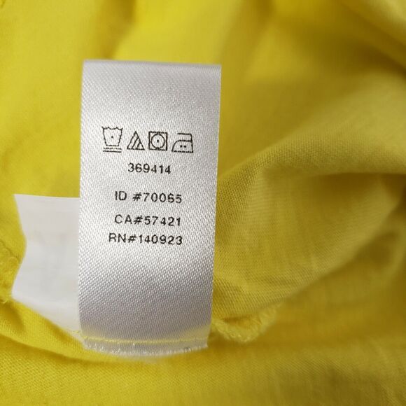Ann Taylor Loft Womens T Shirt Small Yellow Live Love Short Sleeve V Neck Modal - Picture 8 of 8